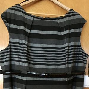 Calvin Klein Cap-Sleeve Striped Dress Size 22 NWT